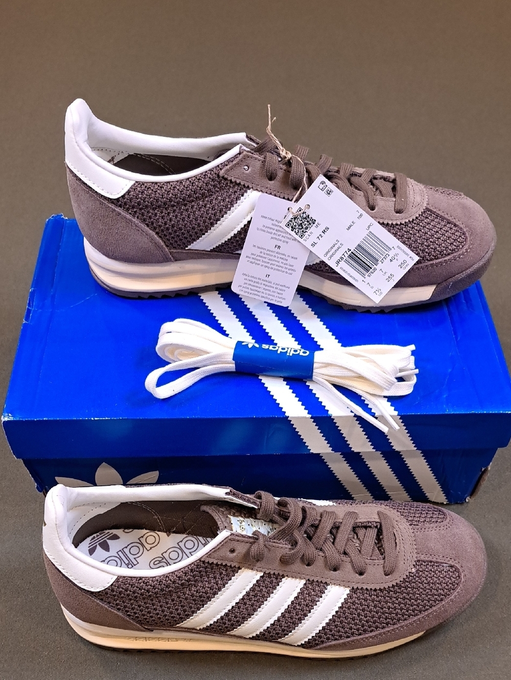 Adidas SL 72 RS Sneakers - Color: Brown / White - Unisex - Women 8.5, Men 7.5